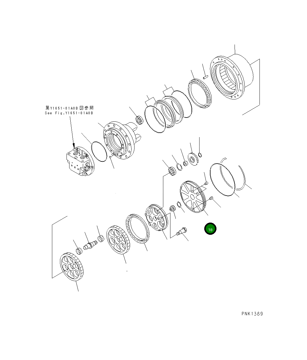 Крышка TZ510B1008-00 Komatsu