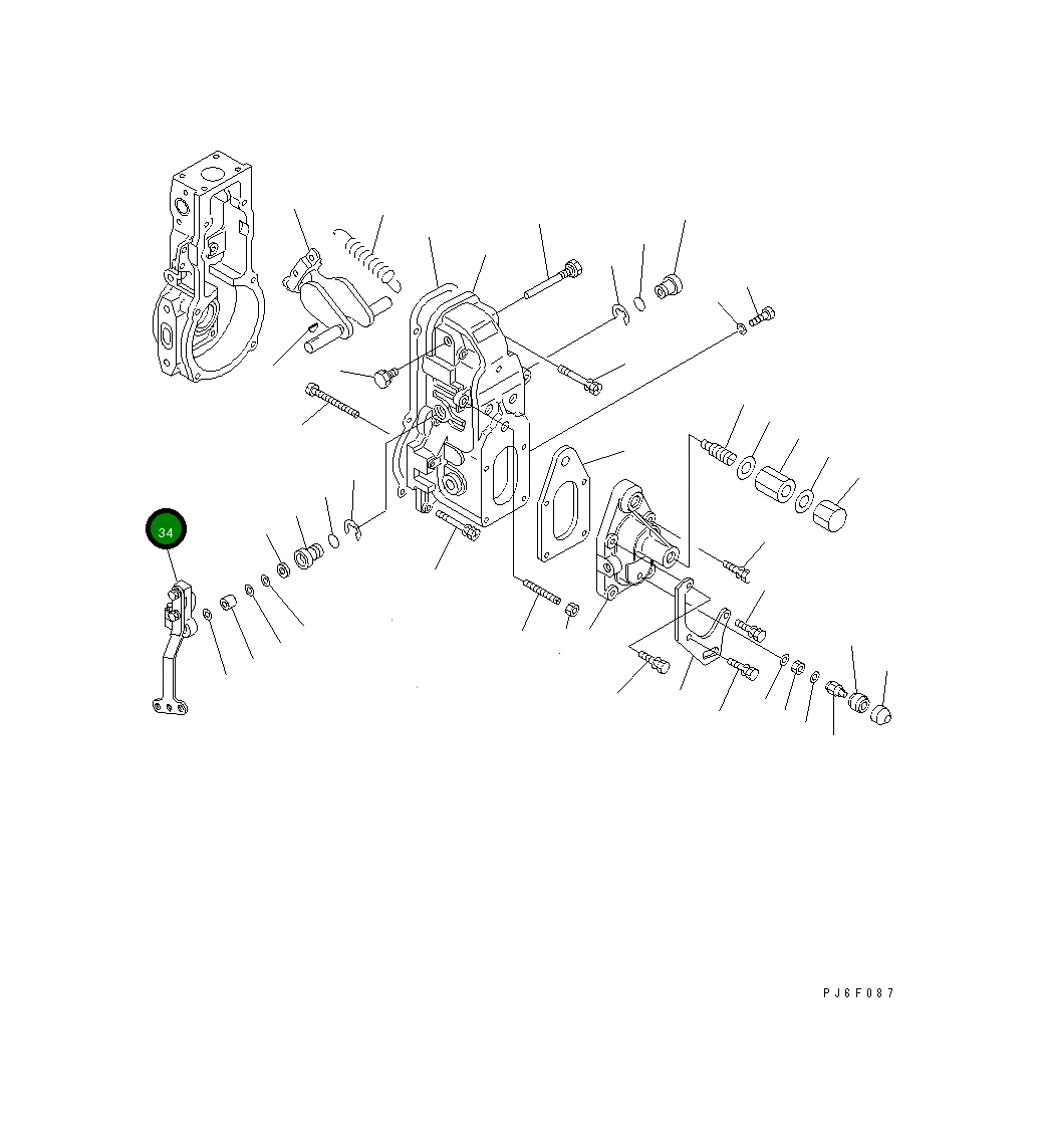 Рычаг DK154395-8620 Komatsu