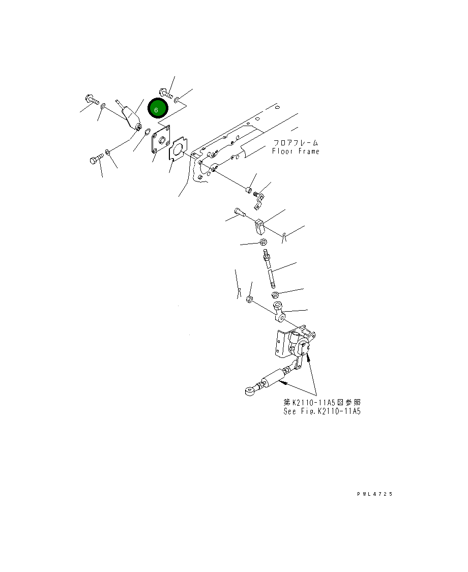 Рычаг 195-43-45351 Komatsu