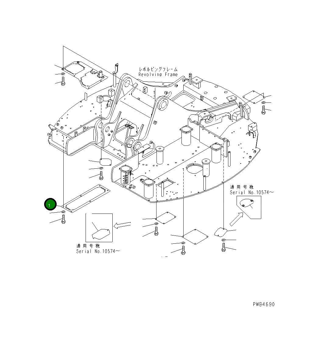 Крышка 22U-54-12111  Komatsu
