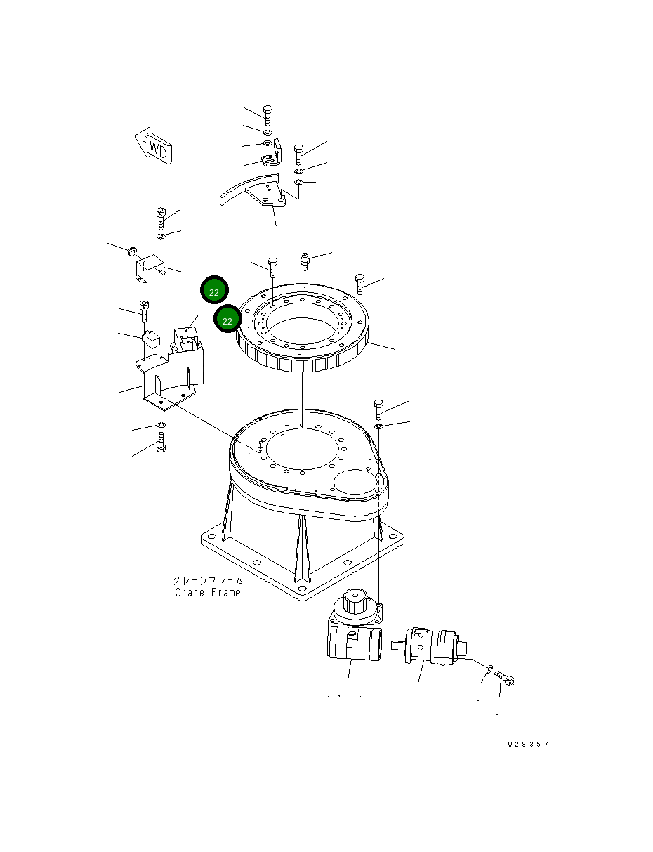 Крышка MH355-4454200 Komatsu