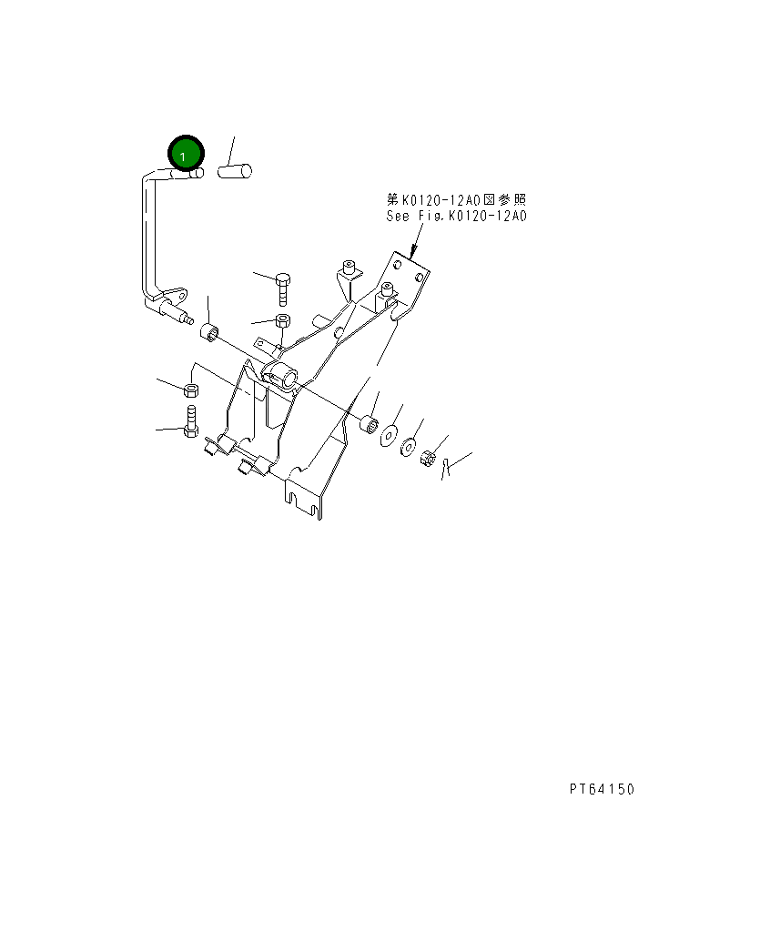 Рычаг 21U-43-31411  Komatsu