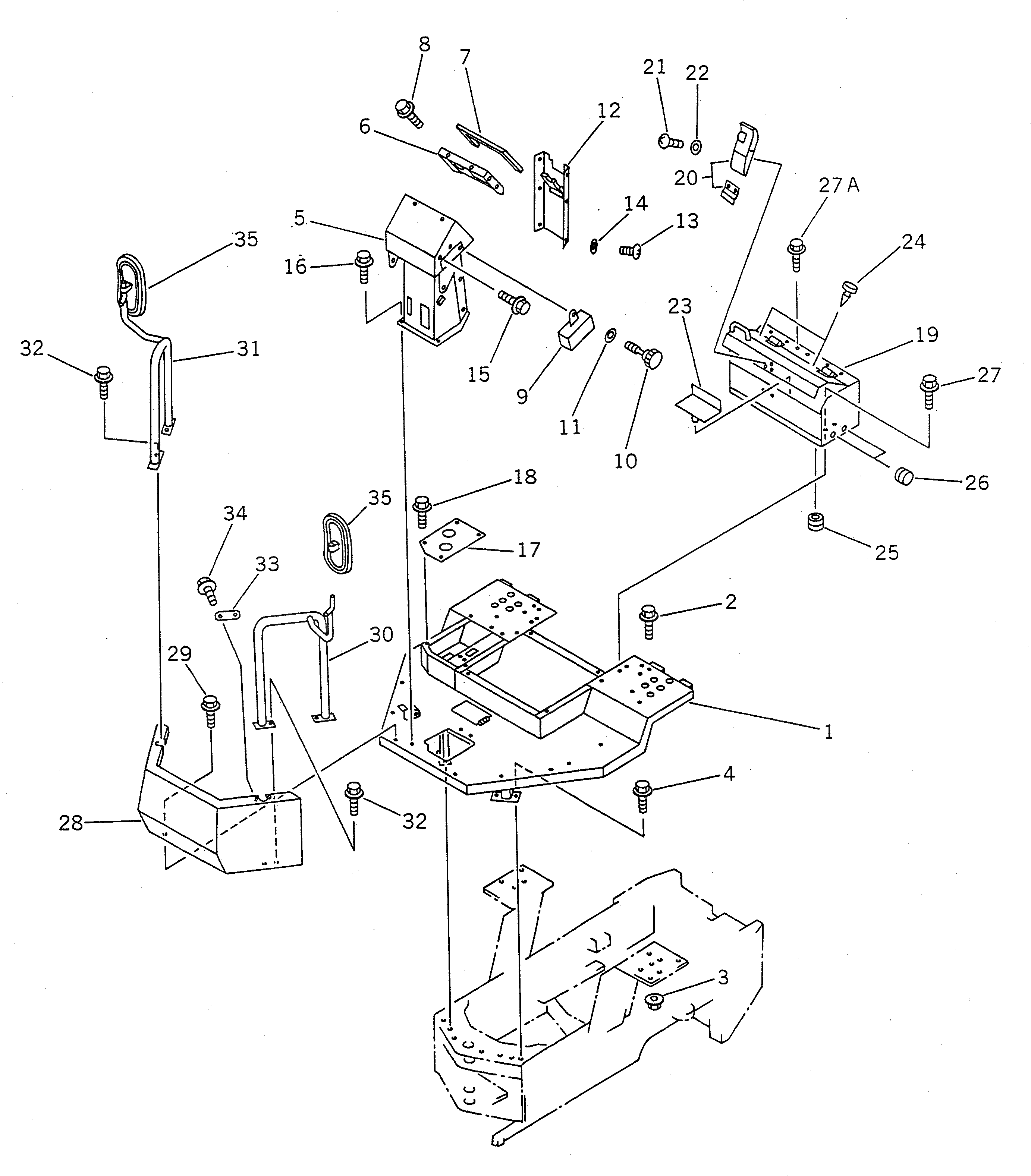 Крышка 41G-54-12111  Komatsu