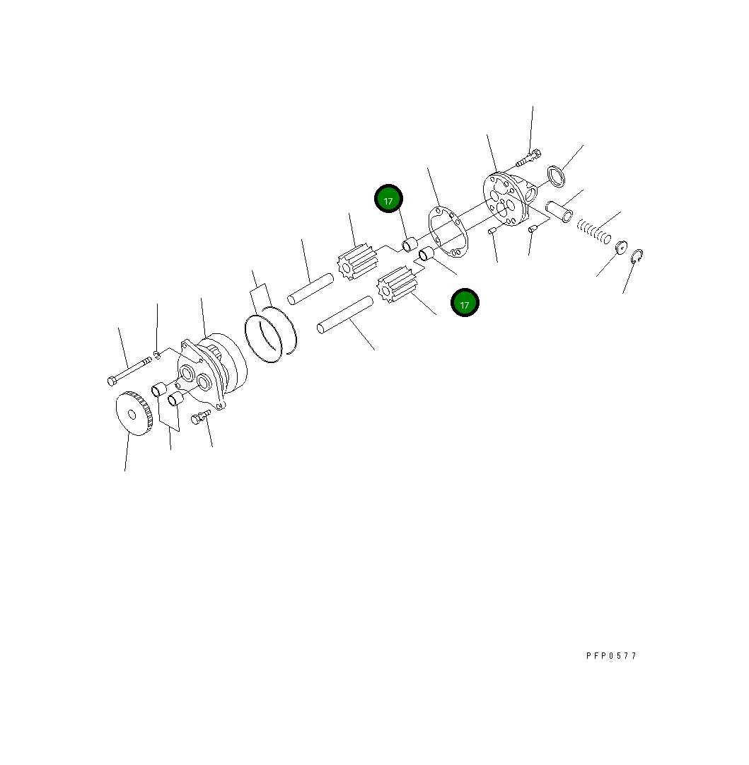 Крышка CU3096327 Komatsu