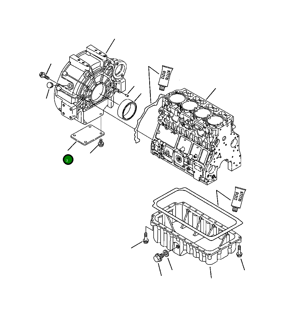 Крышка YM12391001690 Komatsu