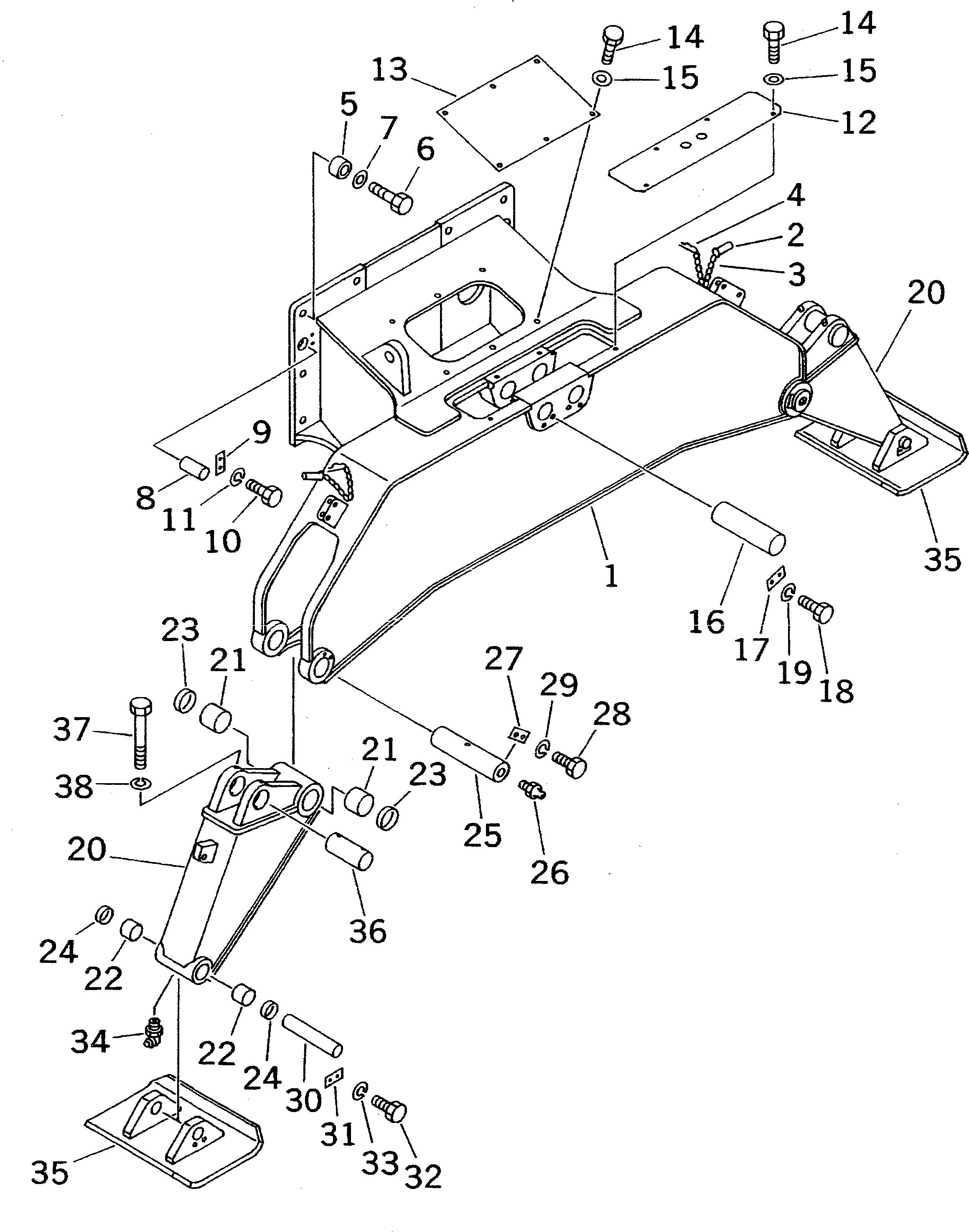 Крышка 20D-47-43140 Komatsu