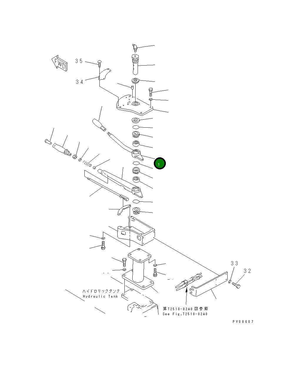 Рычаг 114-Z60-5160 Komatsu