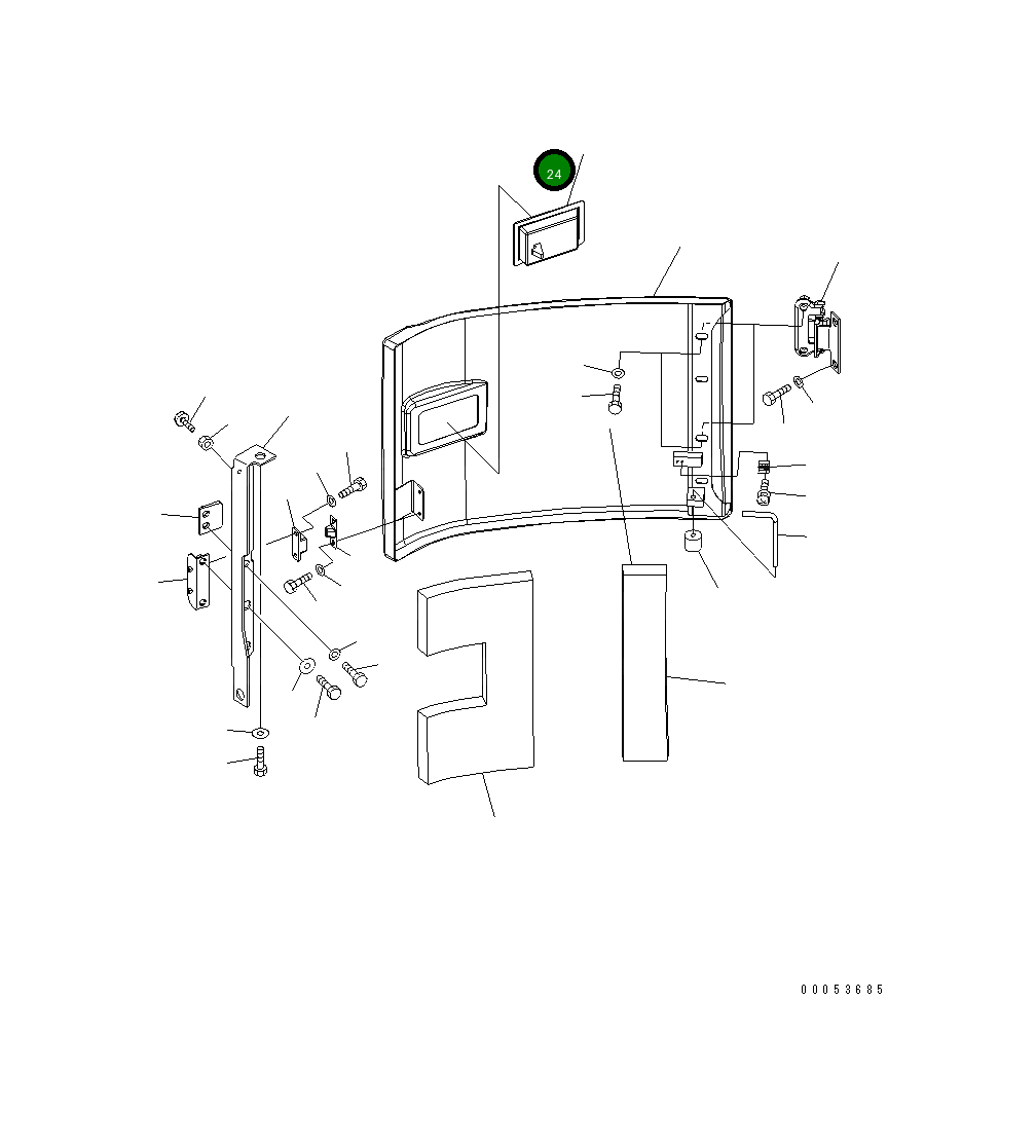 Крышка 22U-54-24541 Komatsu