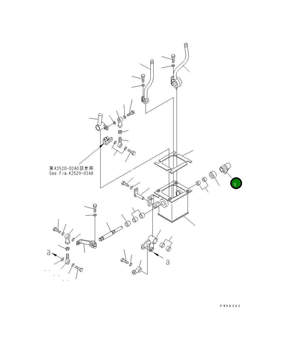 Рычаг 12G-X56-3121 Komatsu