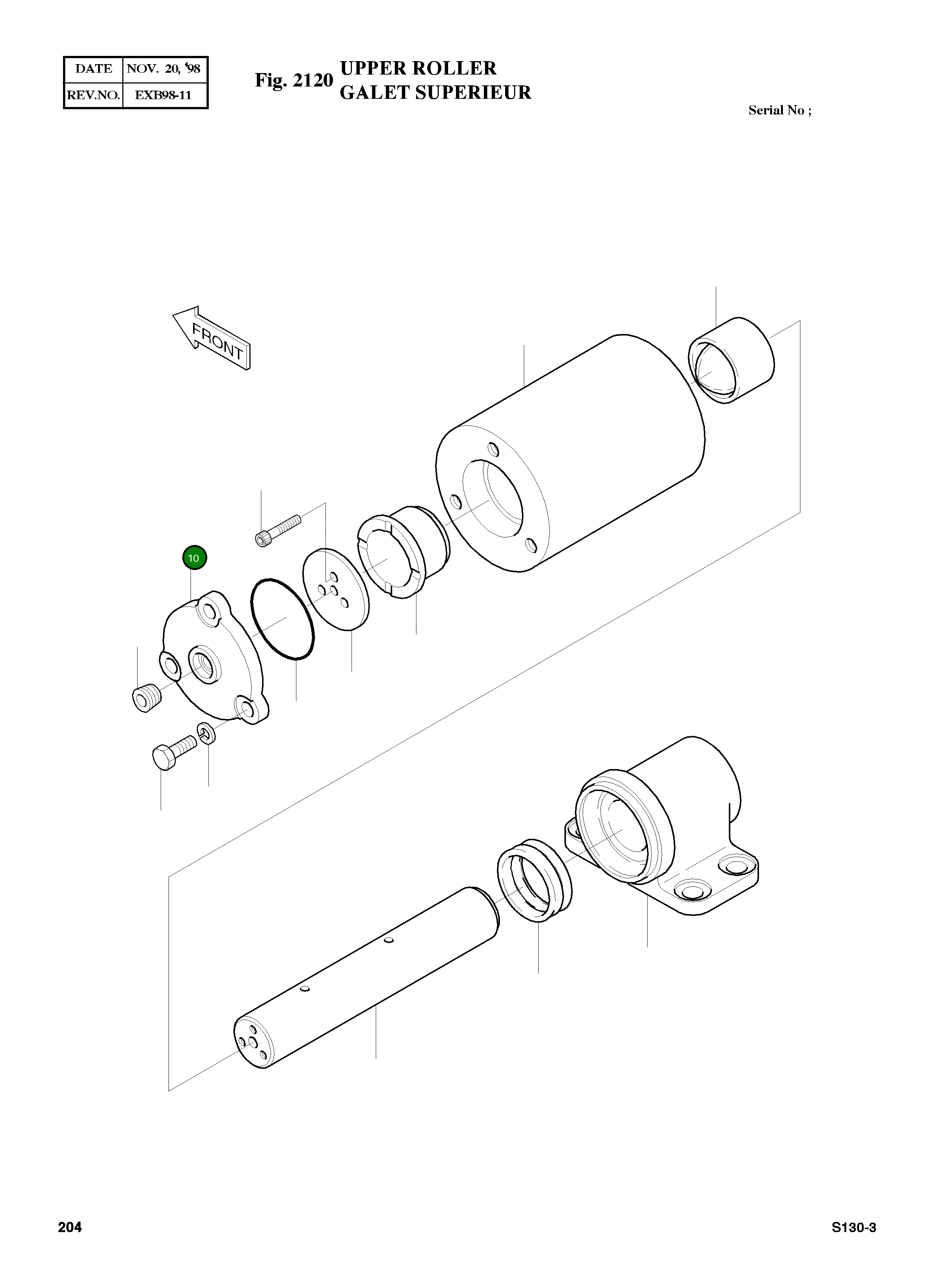 Крышка 2229-1012  Komatsu