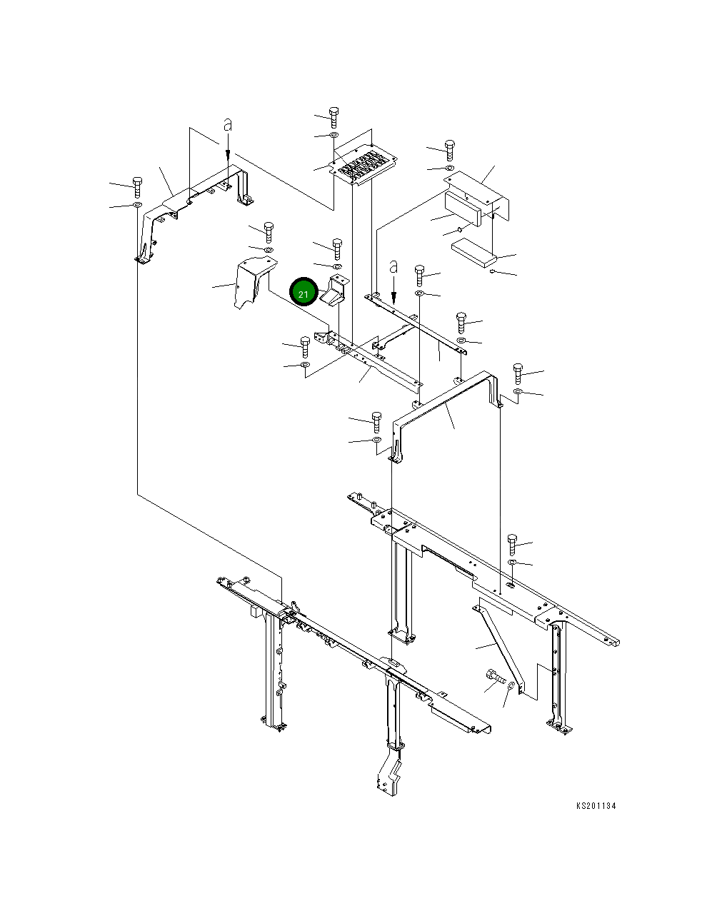 Крышка 21M-54-22451  Komatsu