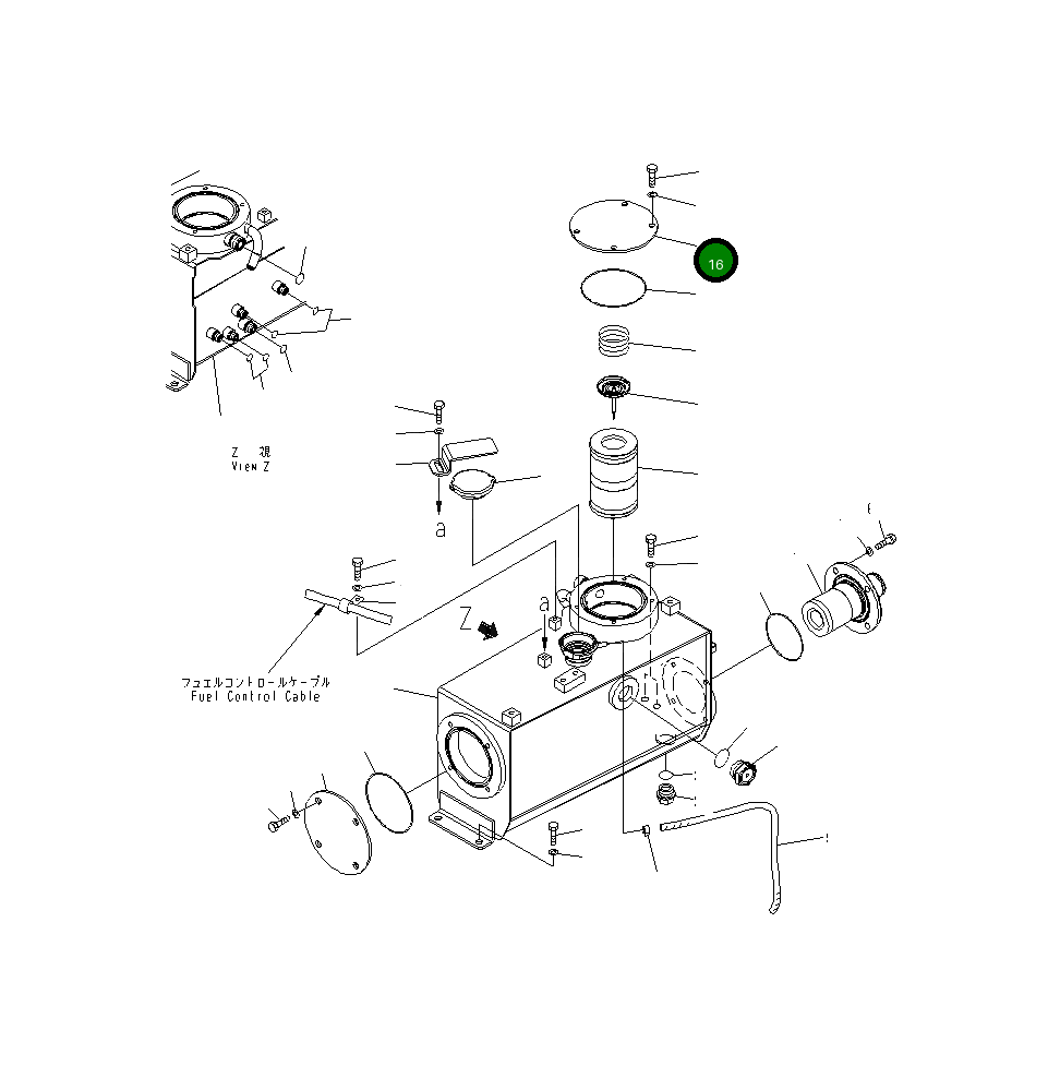 Крышка 22J-60-25221  Komatsu