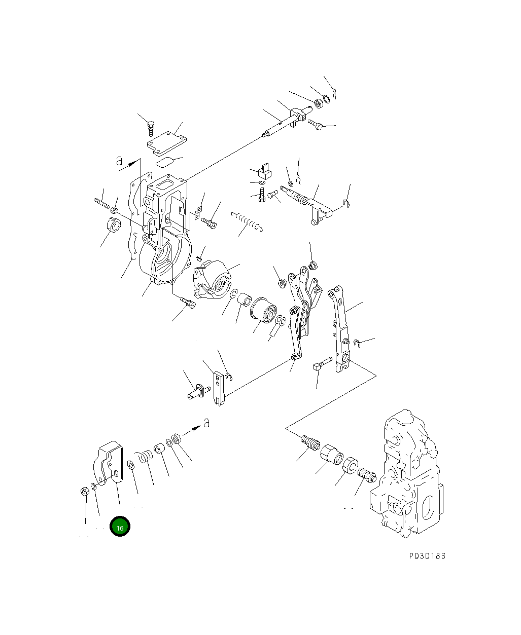 Рычаг DK154382-6500 Komatsu