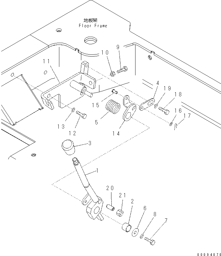 Рычаг 22H-43-11162 Komatsu