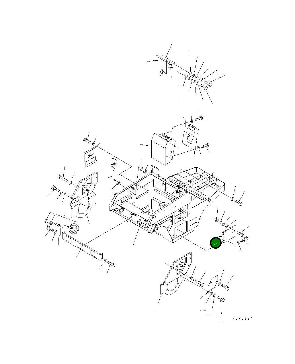 Крышка 258-10-26803  Komatsu