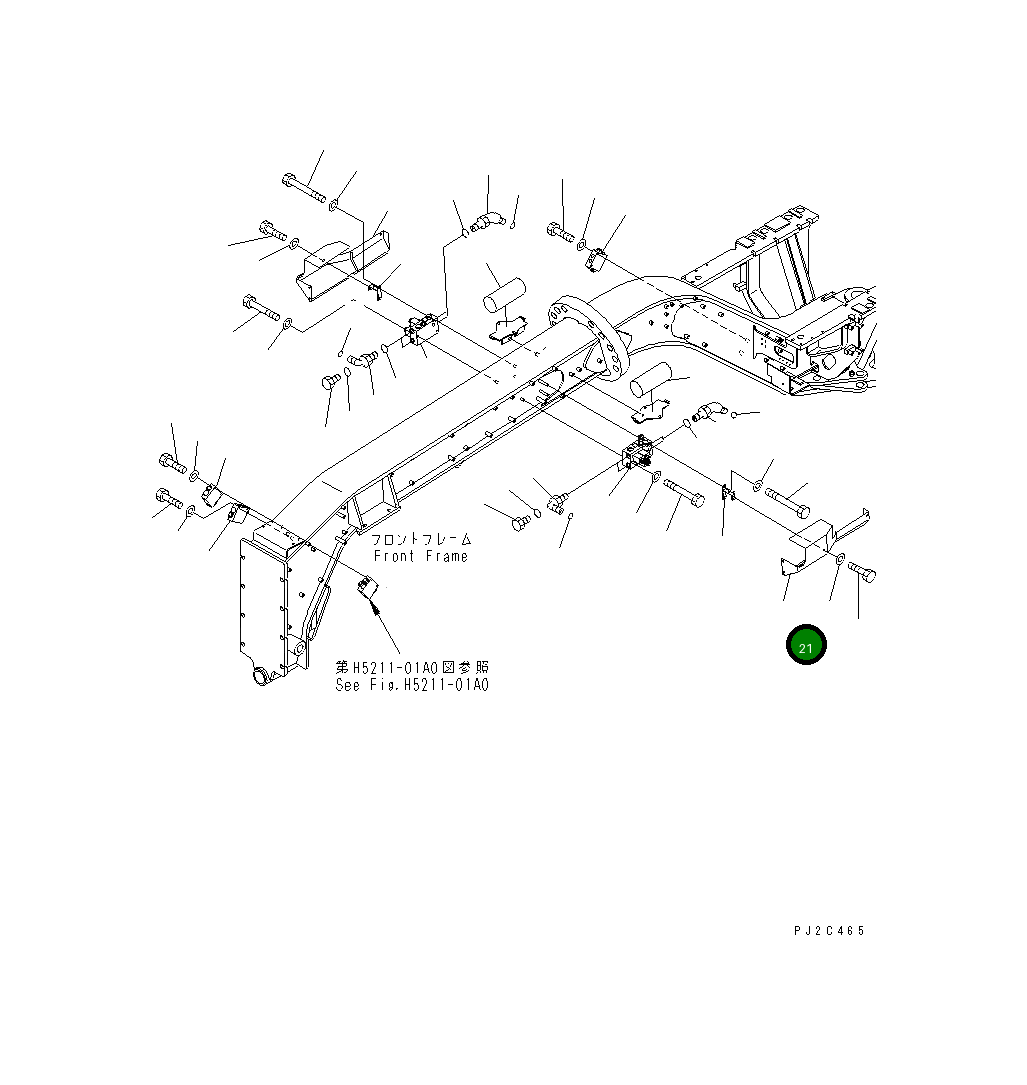 Крышка,L.H 23B-54-32522  Komatsu