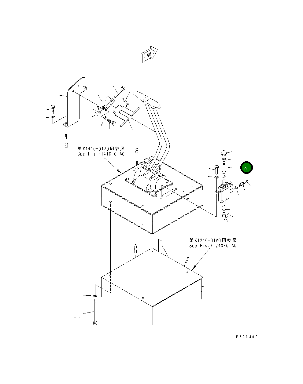 Рычаг 8255-43-4140 Komatsu
