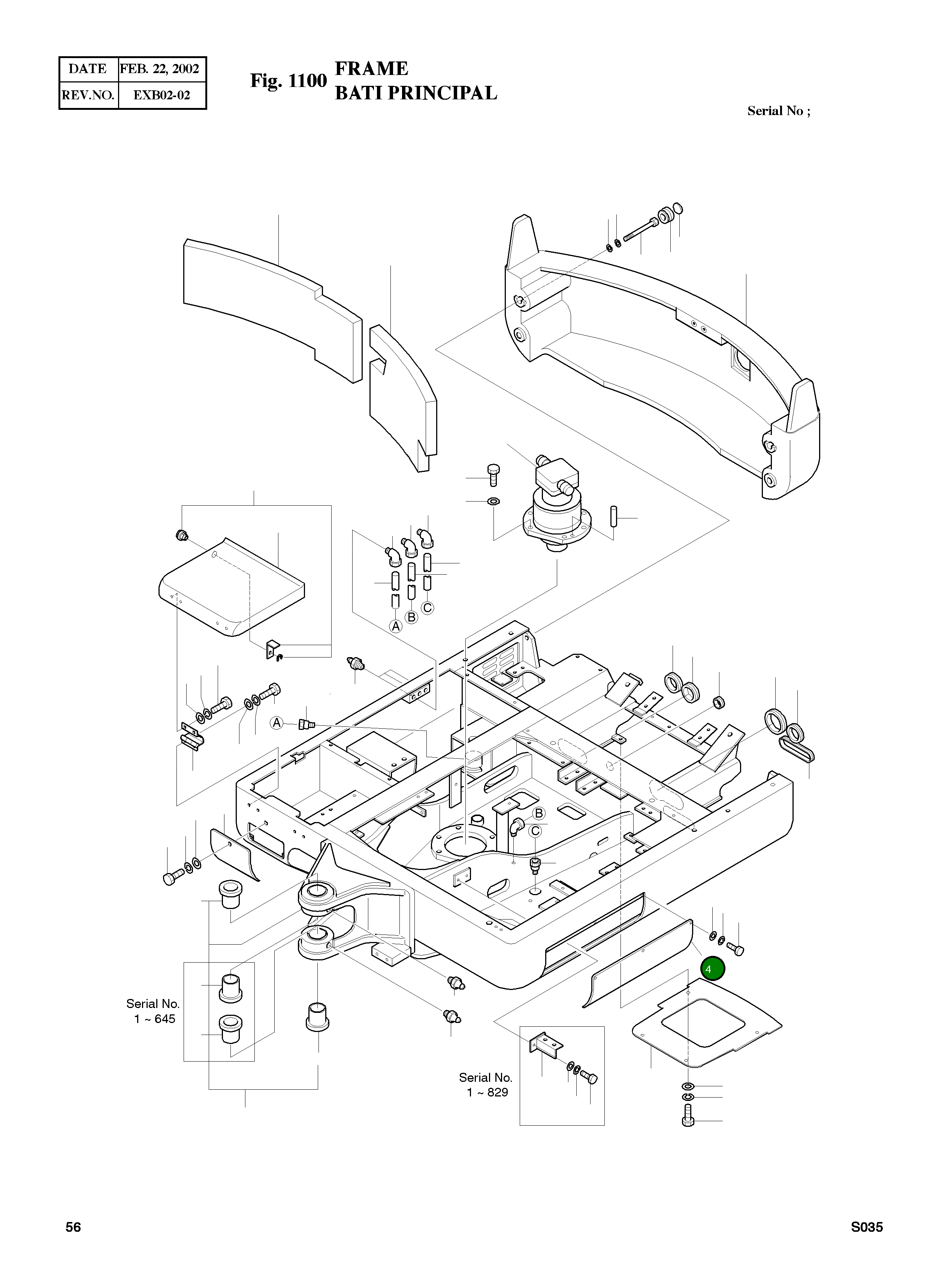 Крышка (A) 2191-3806B Komatsu