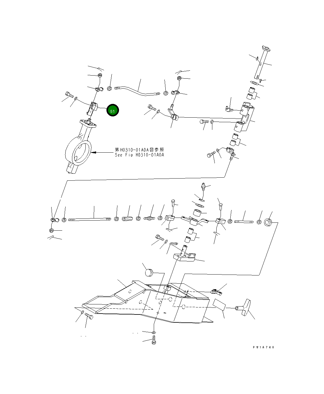 Рычаг 19M-60-32140 Komatsu