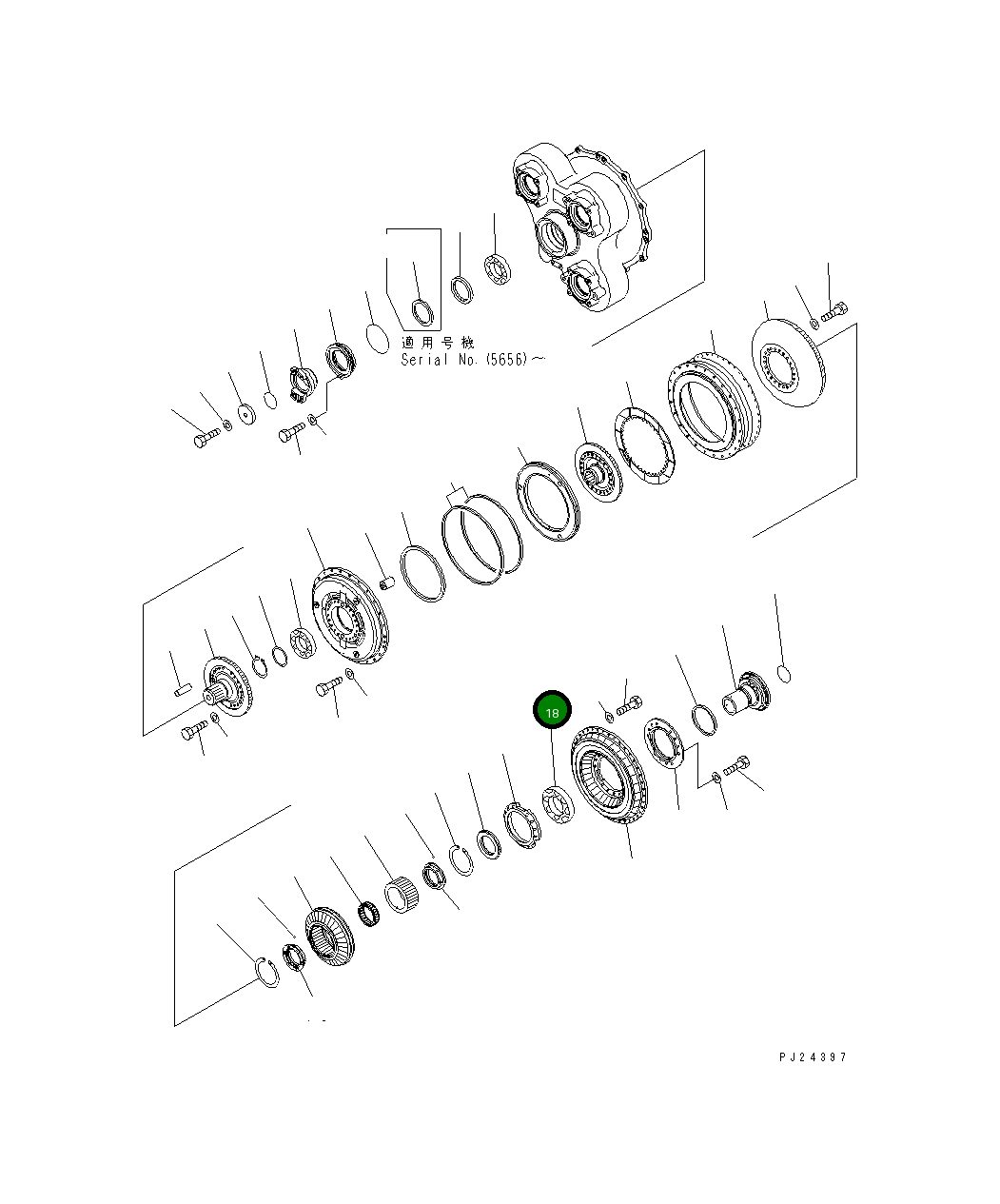Подшипник 568-13-13350 Komatsu