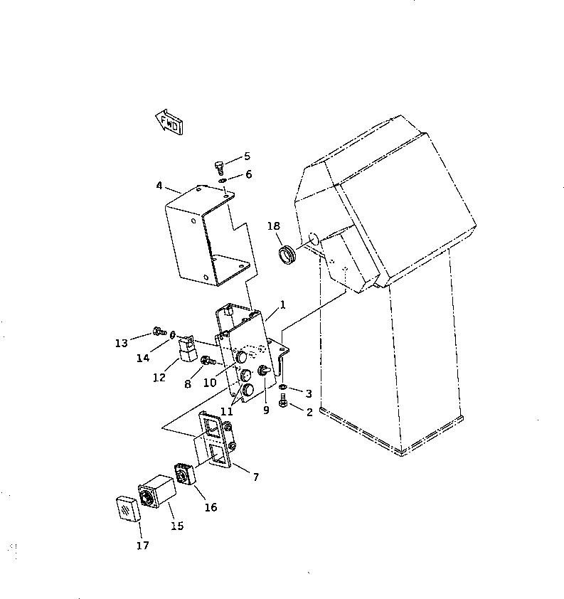 Крышка 421-U44-1470  Komatsu