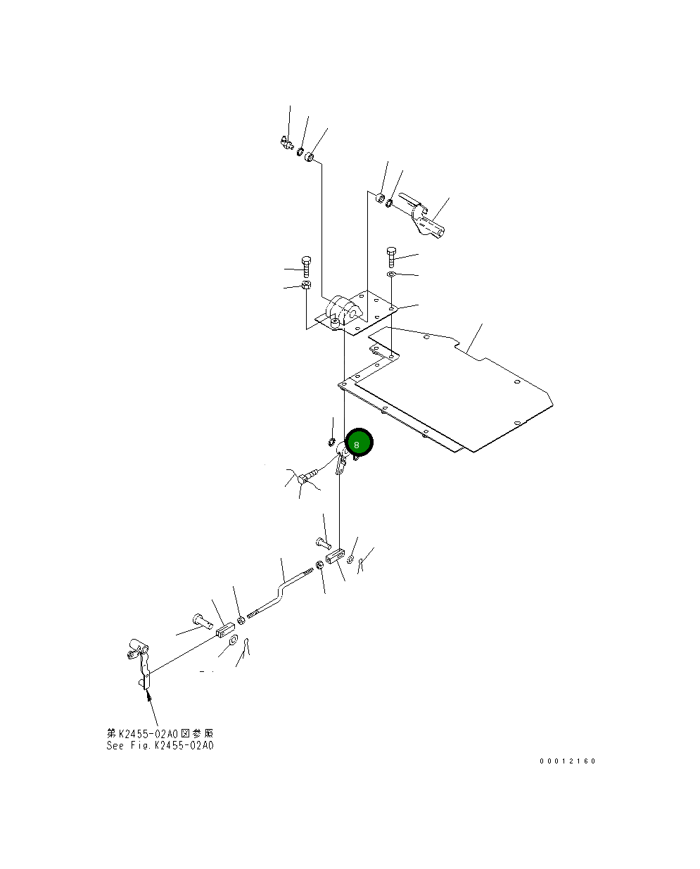 Рычаг 104-43-44830  Komatsu