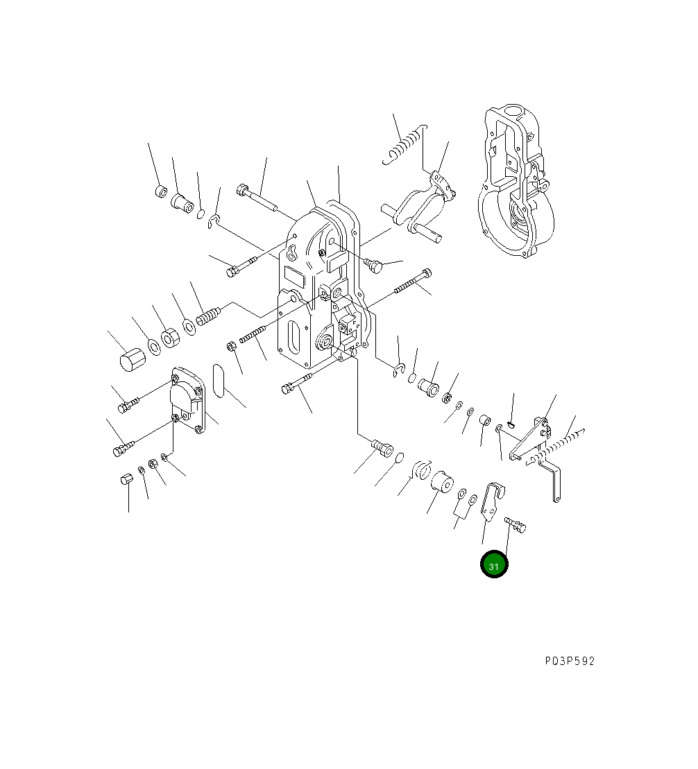 Рычаг DK154366-1800 Komatsu