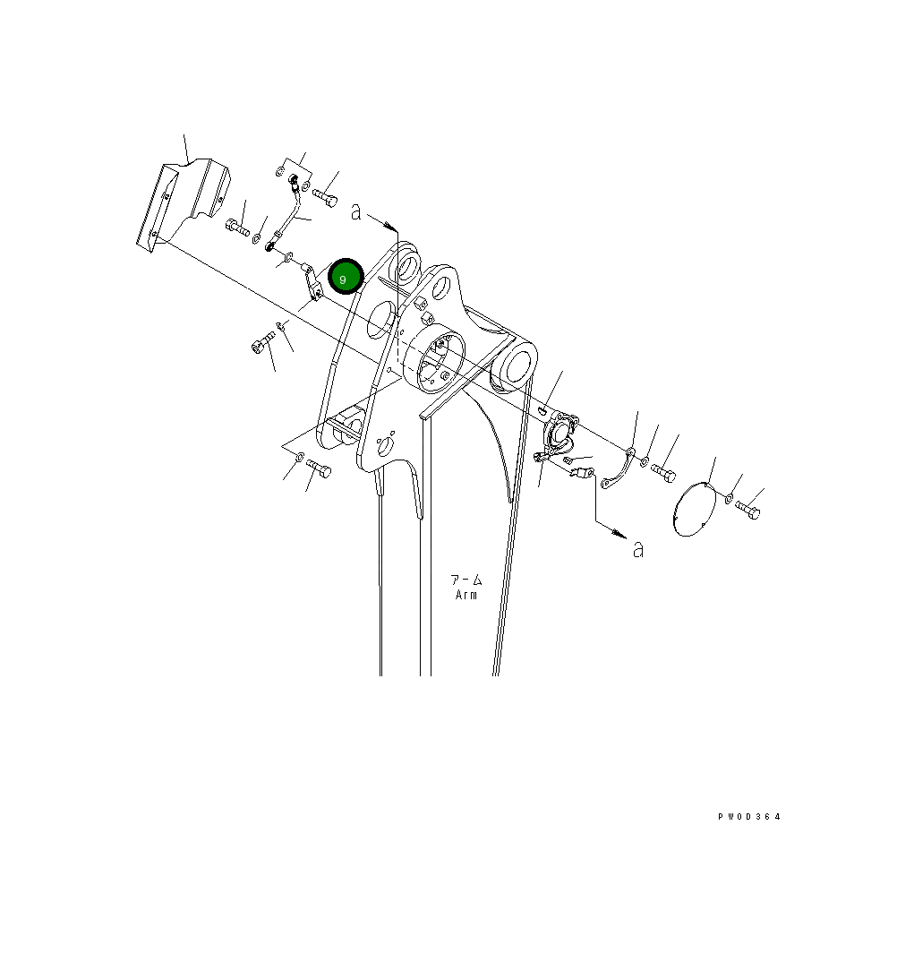 Рычаг 21W-70-42321  Komatsu