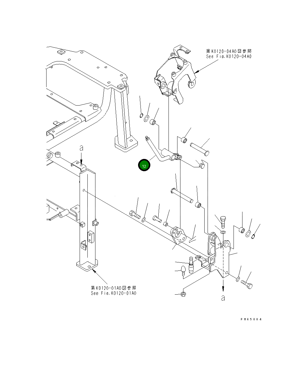 Рычаг 22J-43-15522 Komatsu