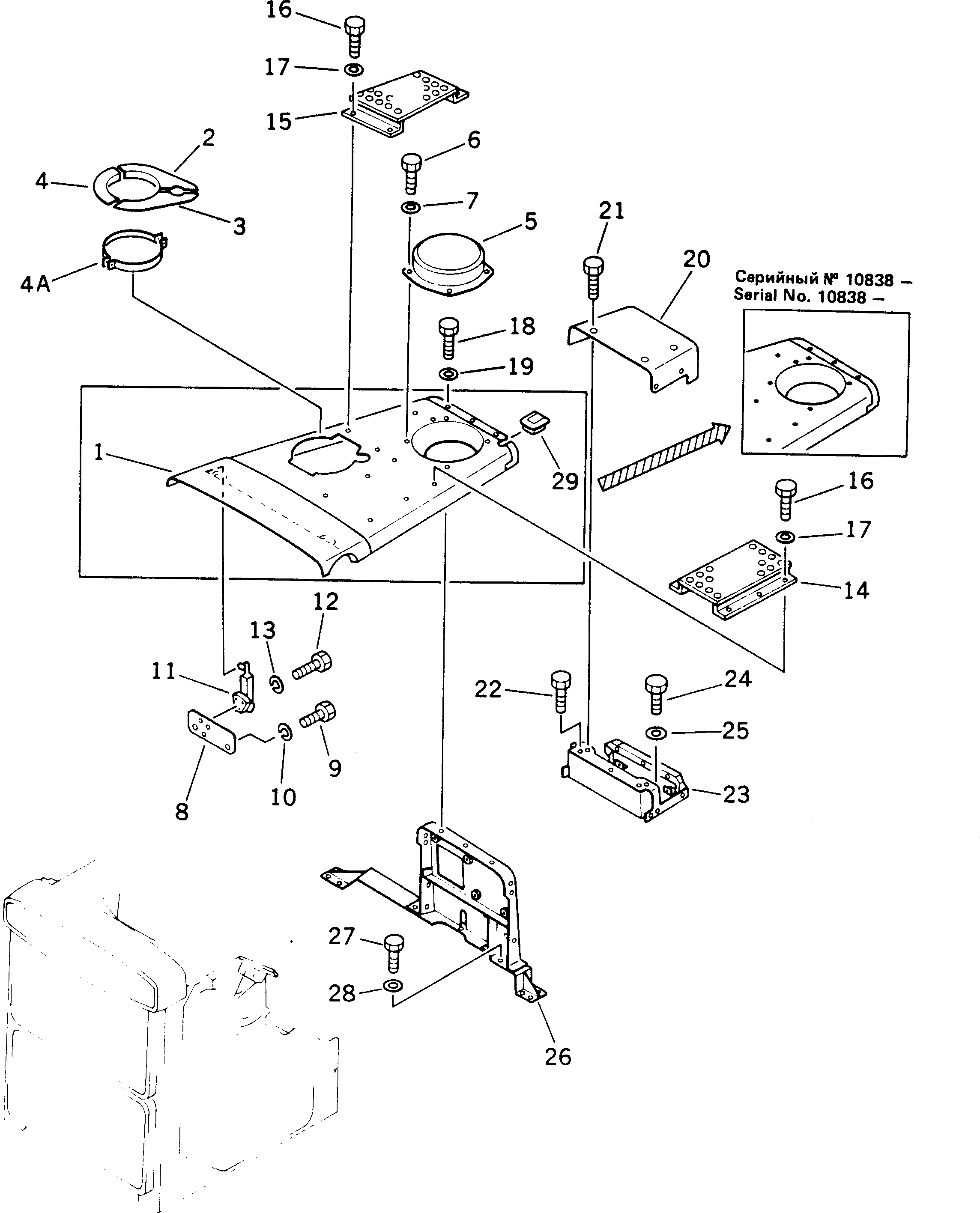 Крышка 195-54-22940 Komatsu