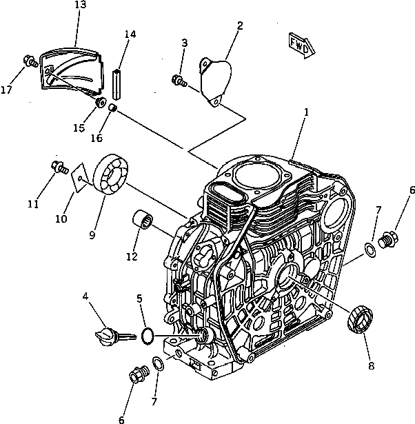 Крышка YM114350-45201  Komatsu