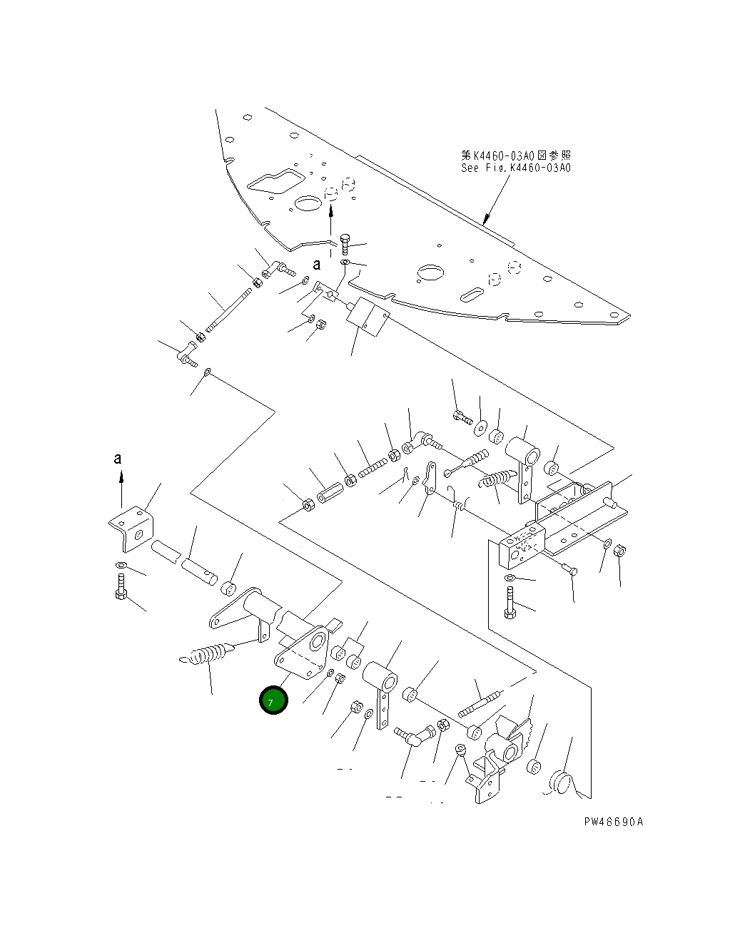 Рычаг 363-43-37121 Komatsu
