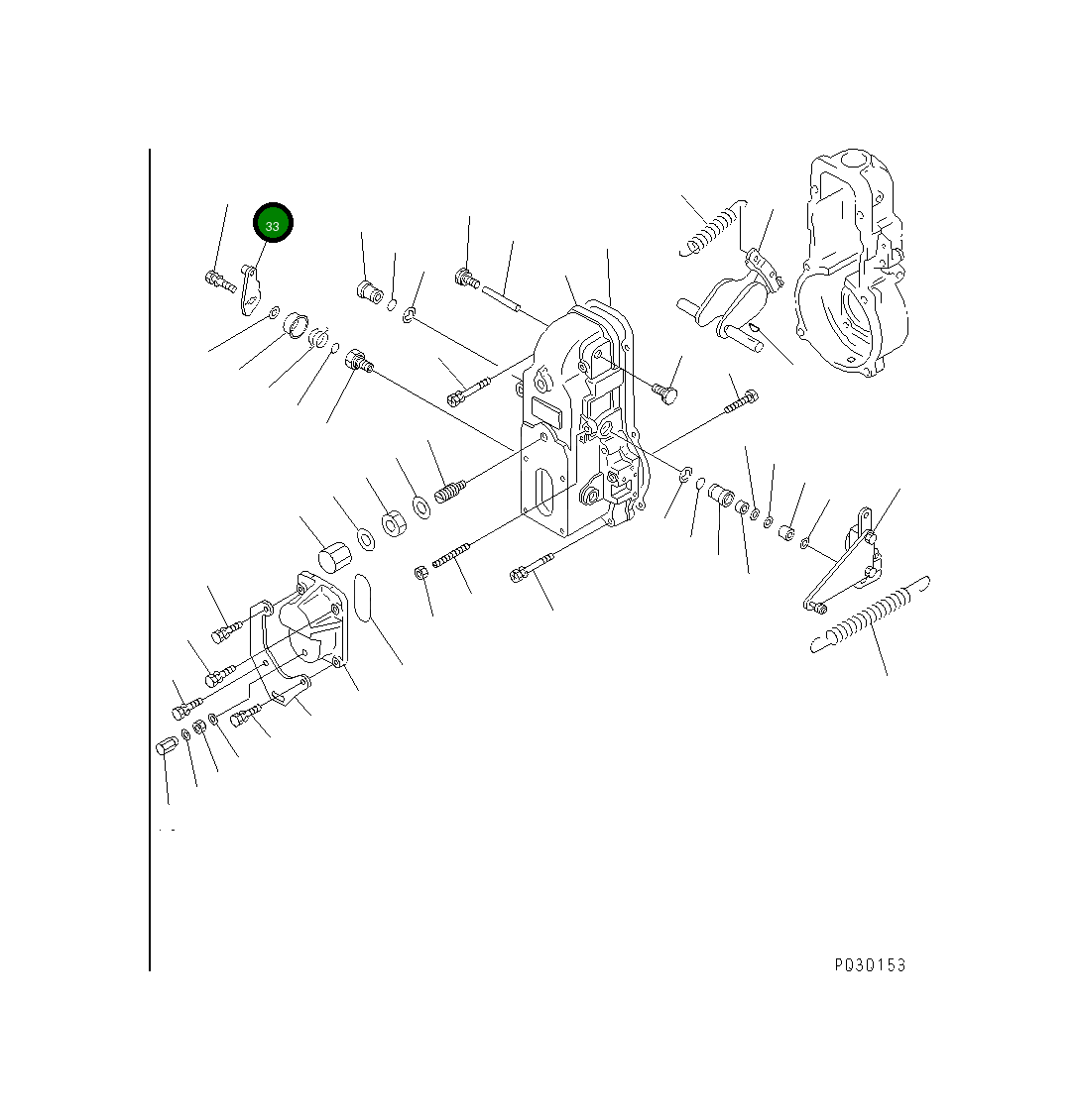 Рычаг YMX1543825620 Komatsu