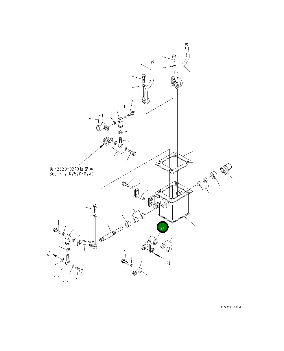 Рычаг 12G-X54-3311 Komatsu