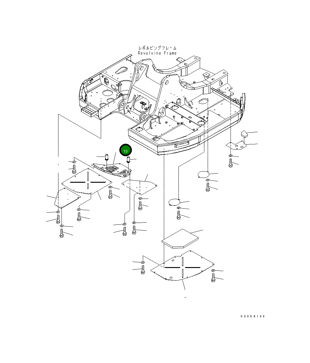 Крышка 22U-54-24752  Komatsu