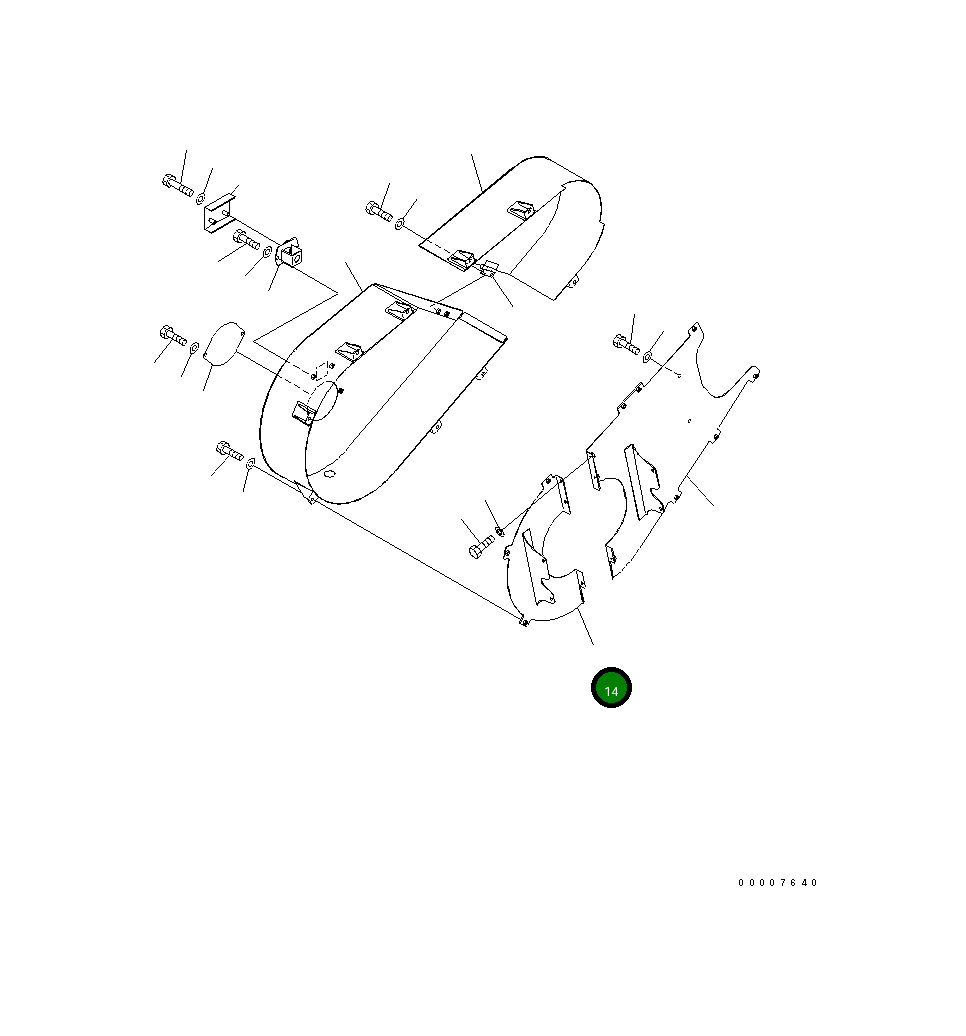 Крышка 8296-54-1460 Komatsu