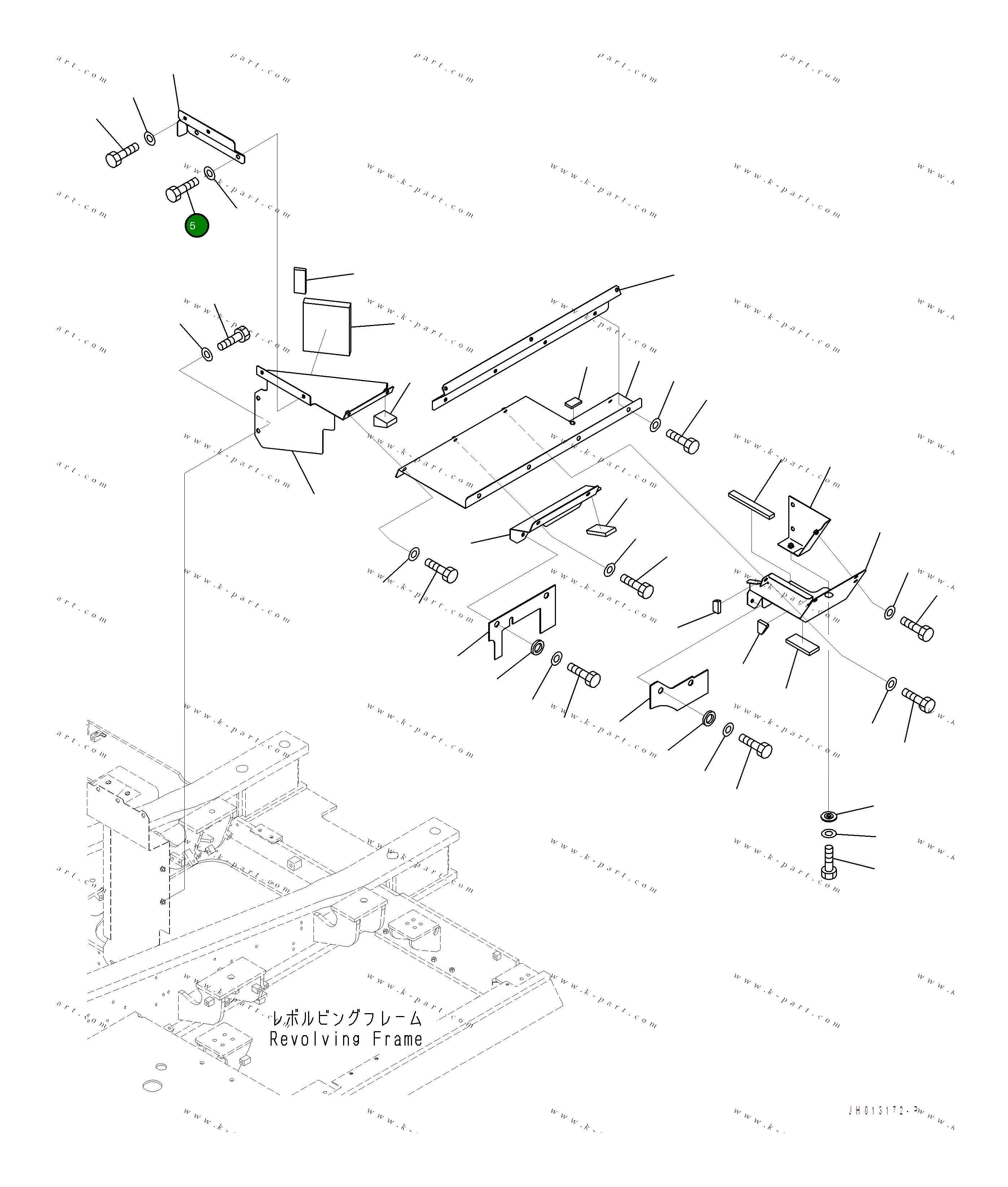 Крышка 2A7-54-12421  Komatsu