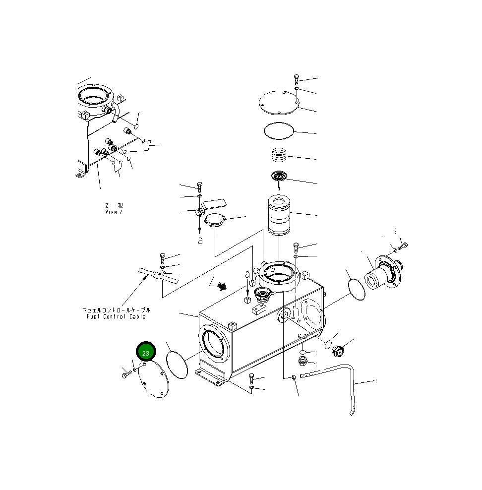 Крышка 22J-60-25230  Komatsu