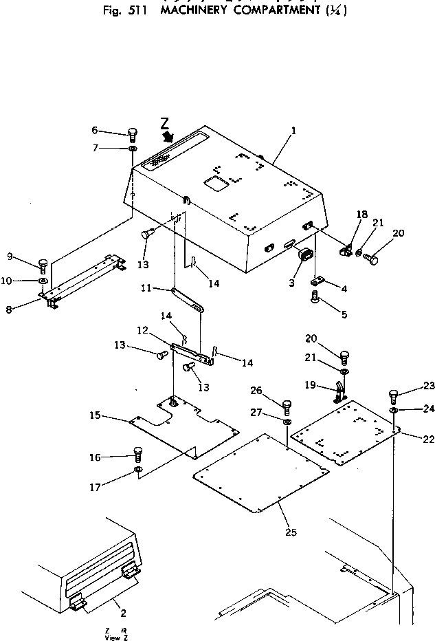 Крышка 206-54-45360 Komatsu