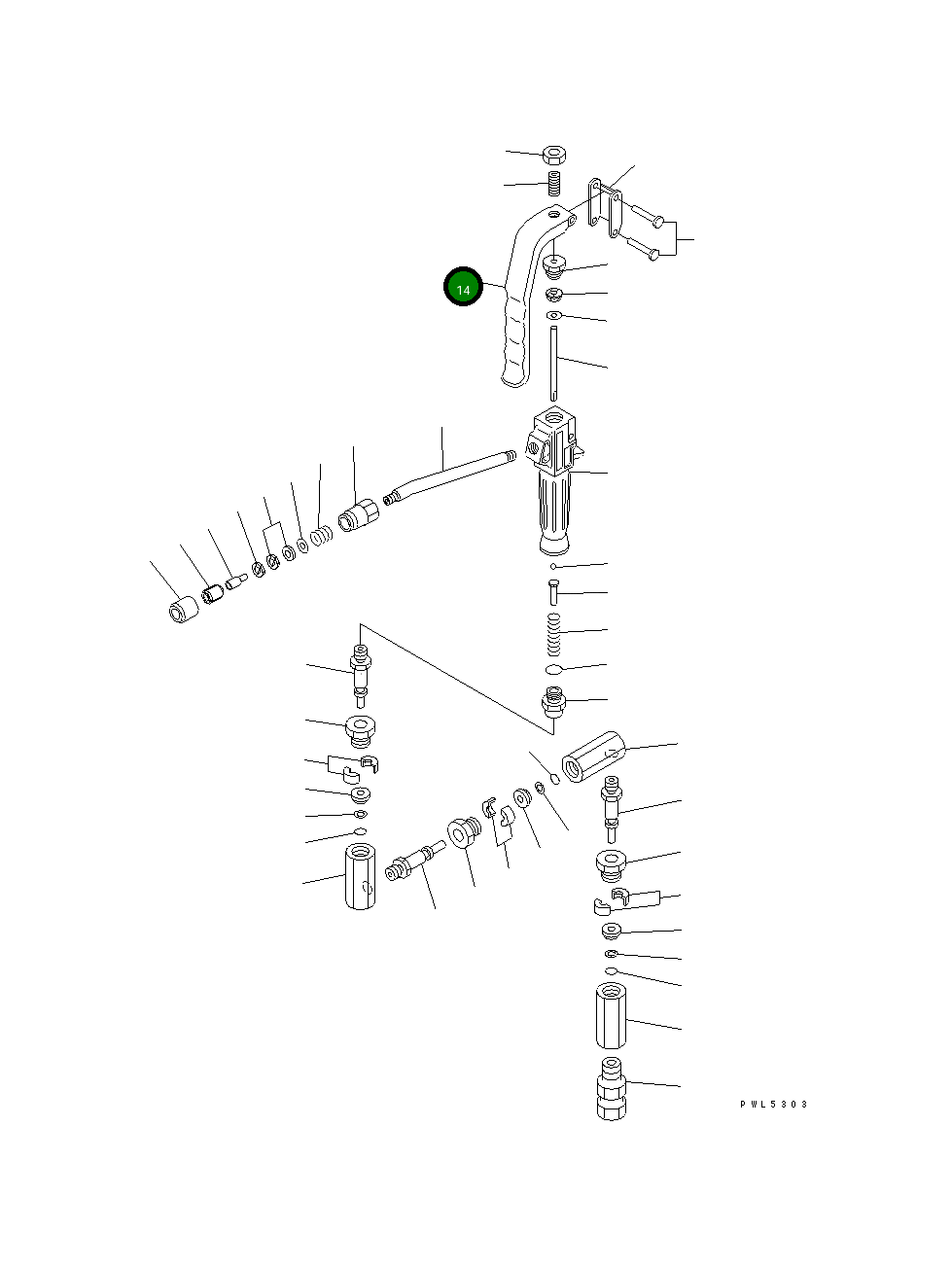 Рычаг YU711354 Komatsu