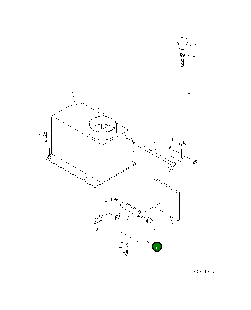 Рычаг 42C-07-13350 Komatsu