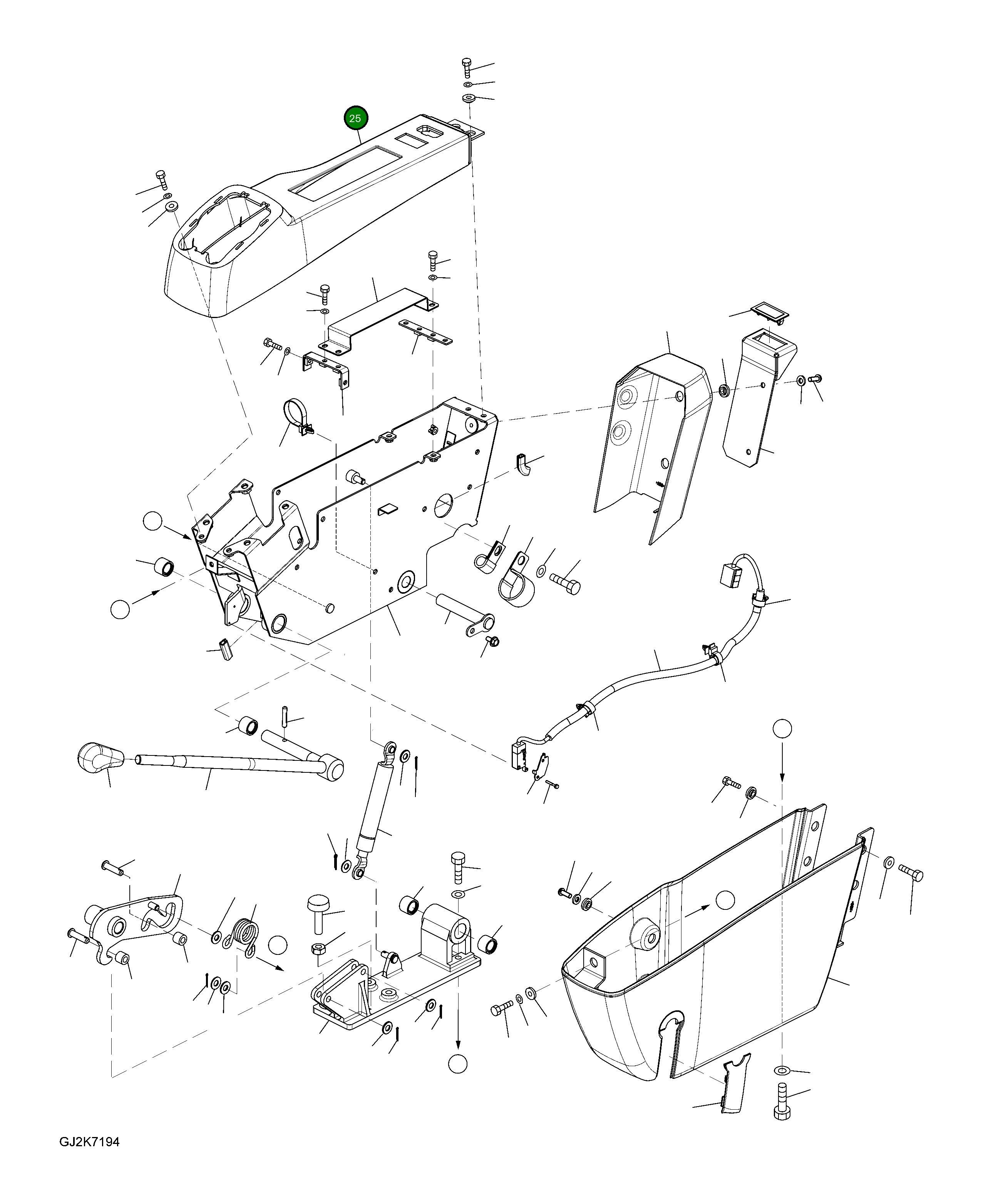 Крышка 22B-43-28110  Komatsu
