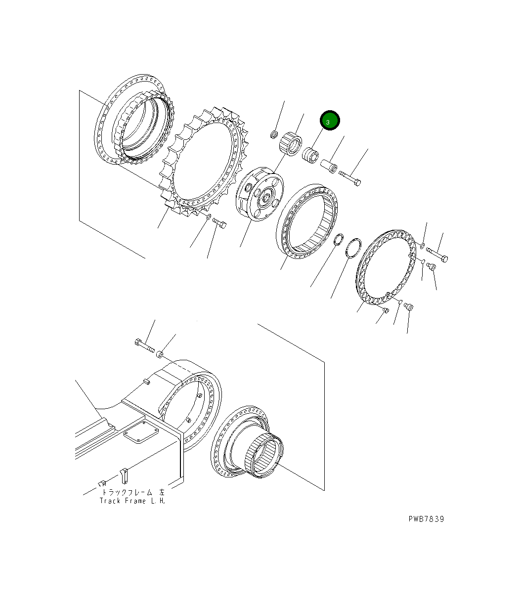 Подшипник 21N-27-31210  Komatsu