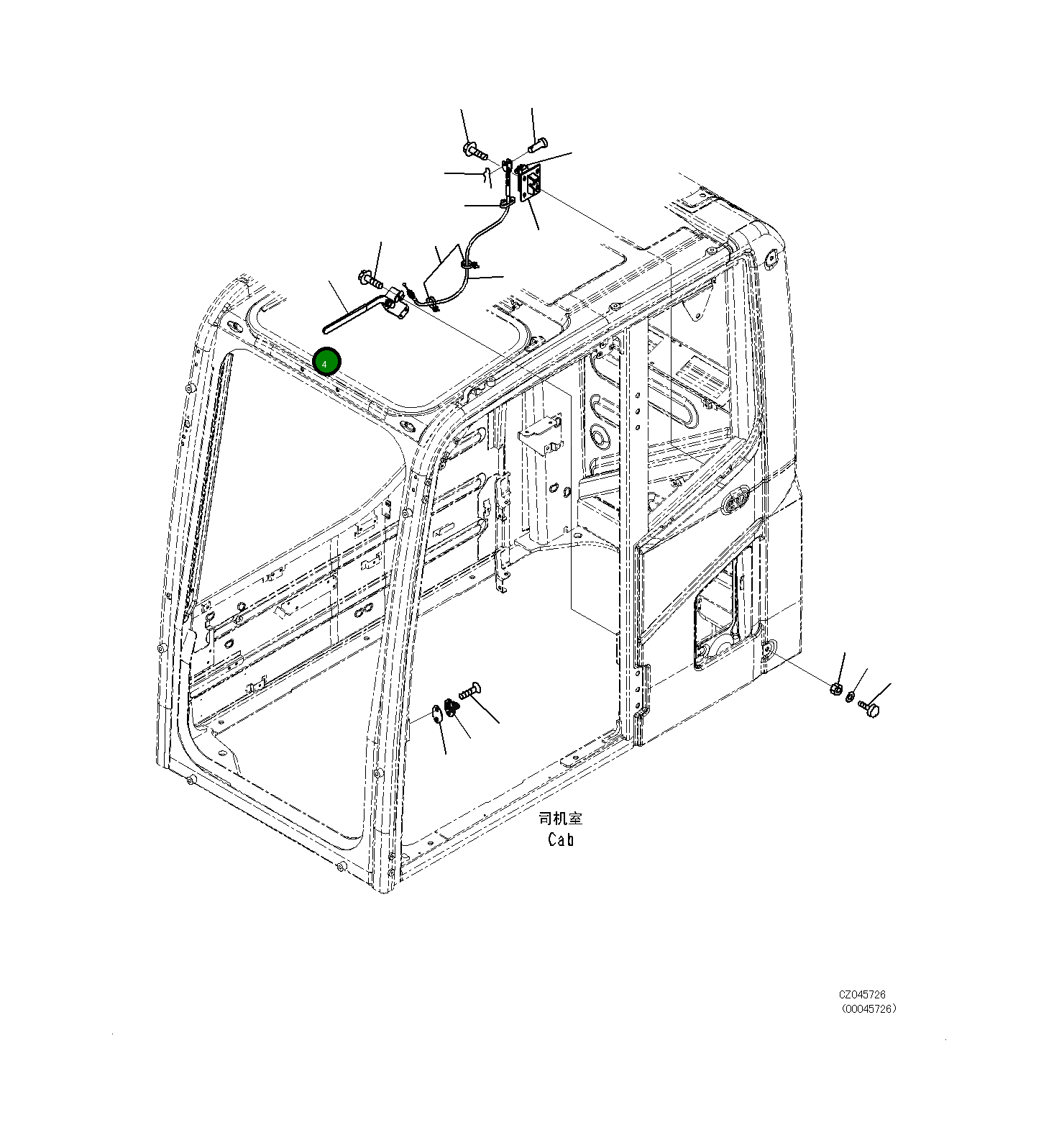 Рычаг 208-53-14540  Komatsu
