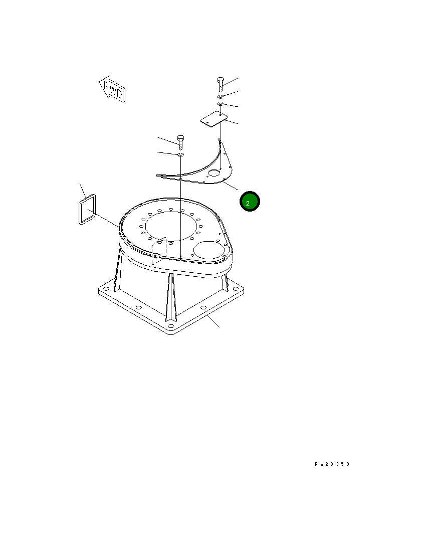 Крышка MH355-3215300 Komatsu