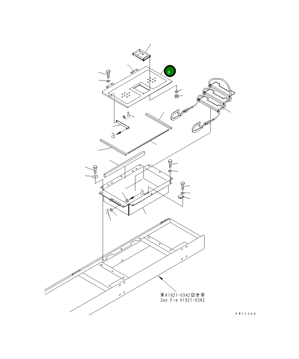 Крышка 21T-54-69880 Komatsu
