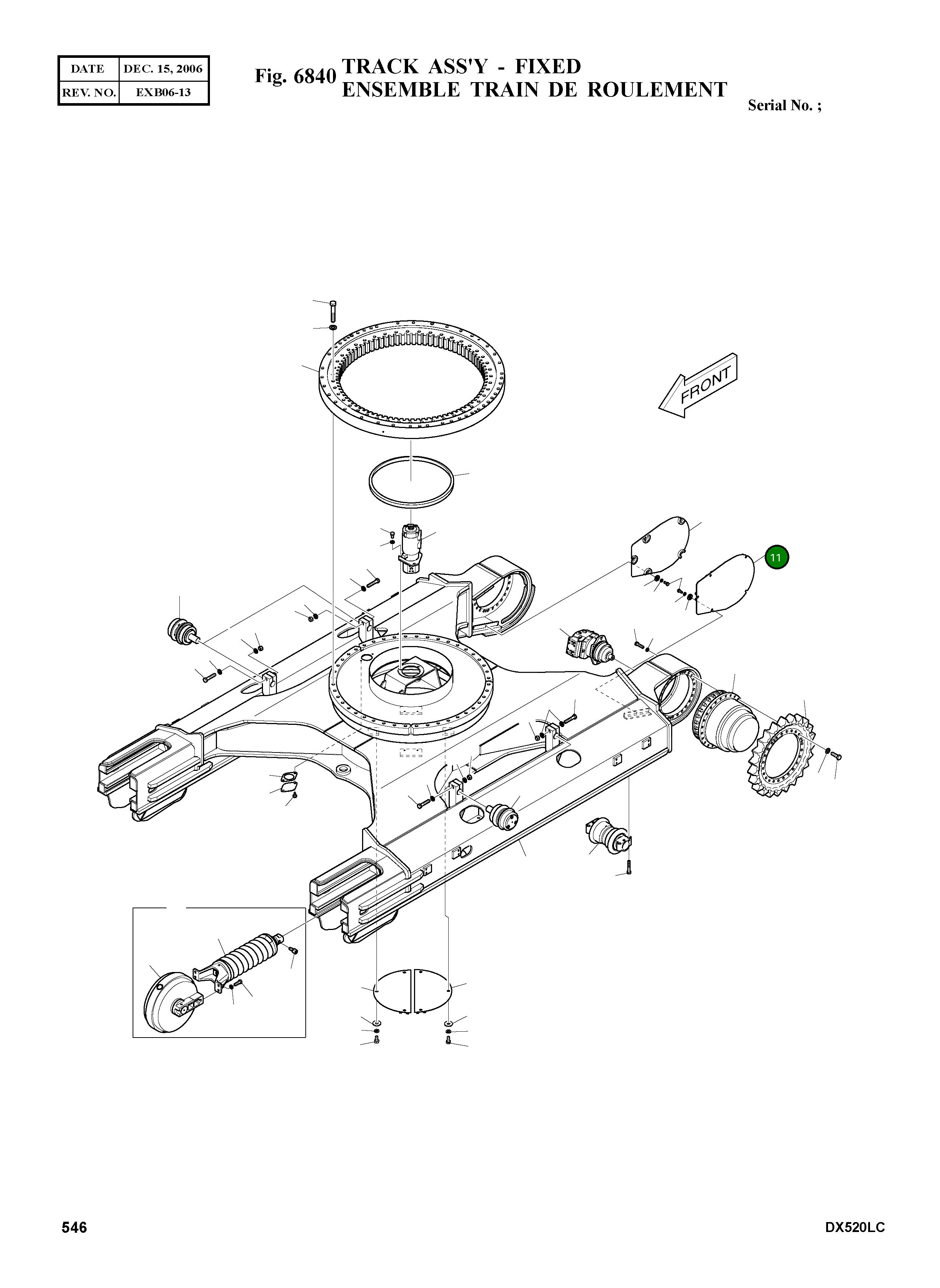 Крышка, L.H K1029106  Komatsu