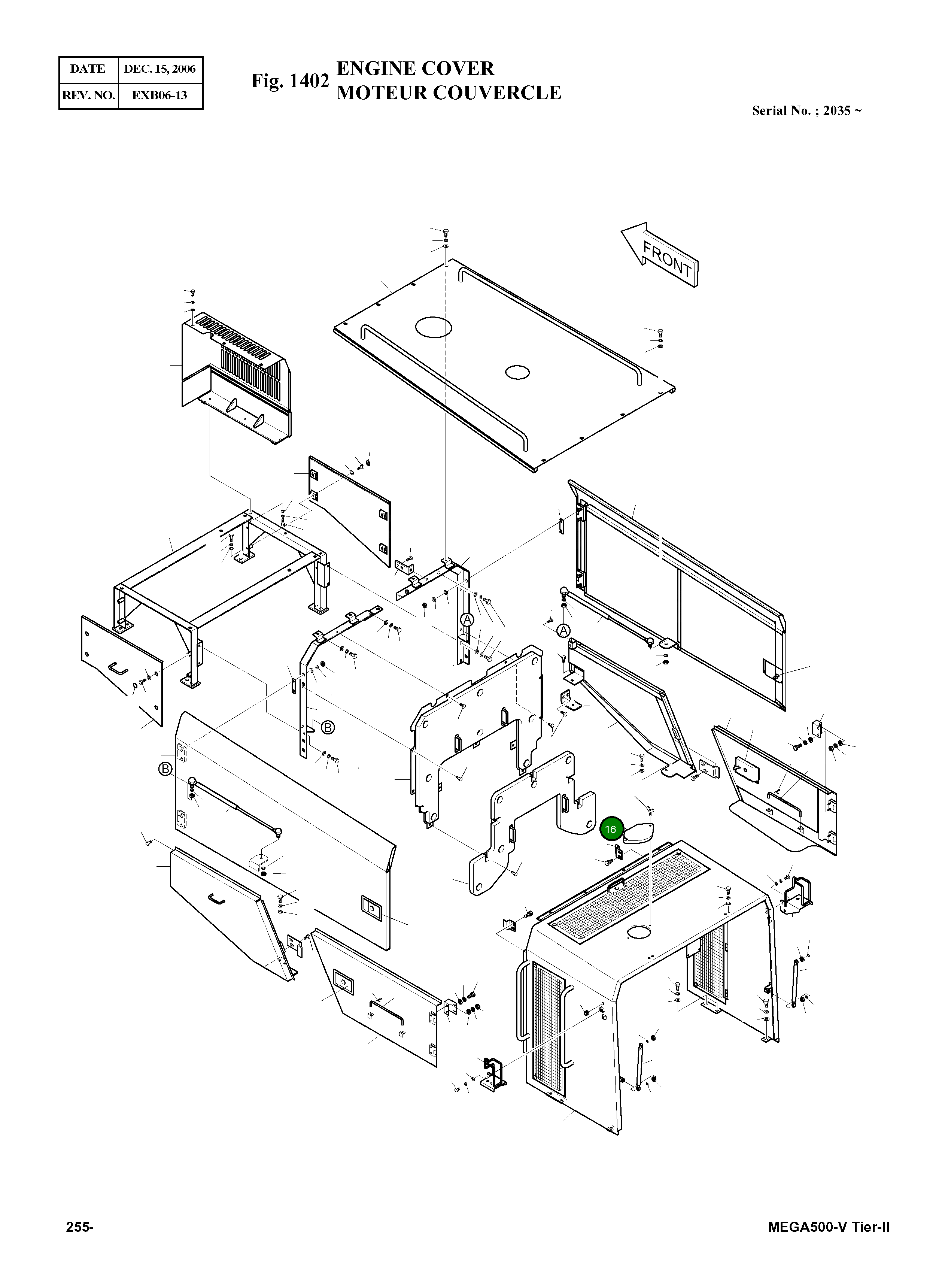 Крышка R 621-01712A Komatsu