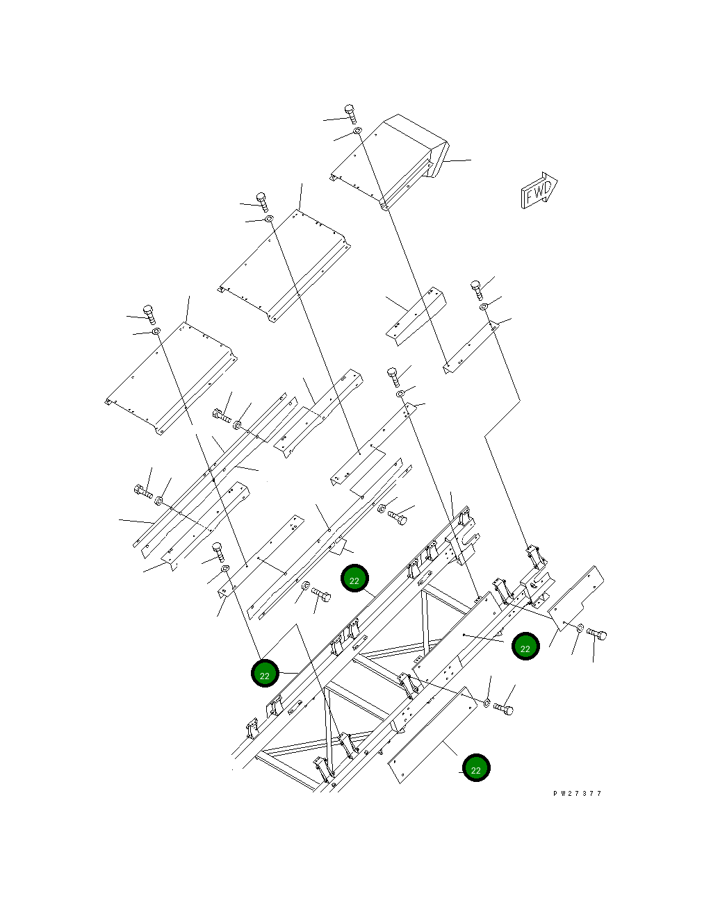 Крышка 8255-75-2640  Komatsu
