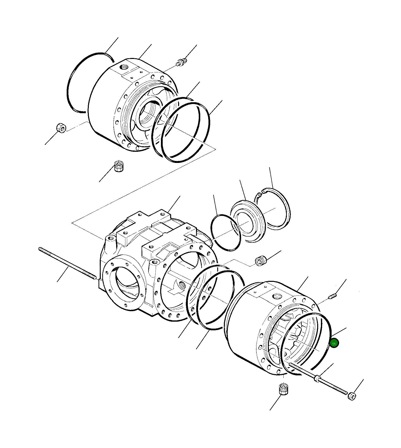 Крышка HU1701032 Komatsu